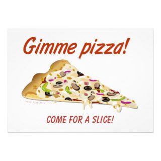 Gimme Pizza Pizza Party Invitations Template