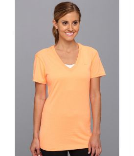 Nike Regular Legend Short Sleeve V Neck Womens Short Sleeve Pullover (Orange)