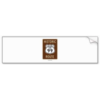 Historic Route US Highway 99 (California) Bumper Stickers