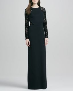 Solitaire Lace Detail Long Sleeve Gown   Alice by Temperley