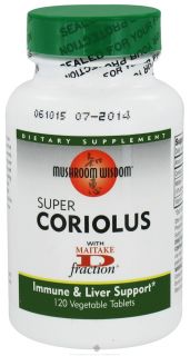 Mushroom Wisdom   Super Coriolus   120 Vegetarian Tablets Formerly Maitake Products