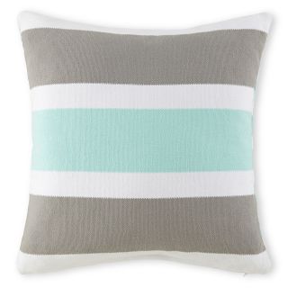 HAPPY CHIC BY JONATHAN ADLER Nina Striped Square Pillow, Mint (Green)