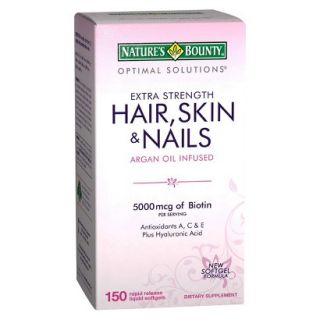 Optimal Solutions Extra Strength Hair Skin and Nails Softgels   150 Count