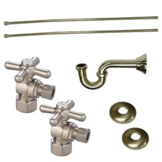 Decorative Satin Nickel Plumbing Supply Kit (drain, Shut Off Valves And Supply Lines)