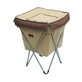 Folding Ice Cooler Foldable Tan Party Cooler Thermal Portable Tan Pop Up Cooler (Holds up to 108 Cans) 