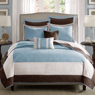 Madison Park Franklin 7 pc. Quilted Coverlet Set, Blue