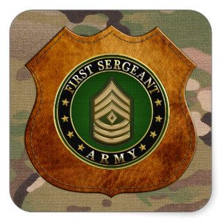 [500] First Sergeant (1SG) Square Stickers