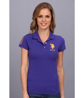 U.S. Polo Assn USPA Solid Polo Womens Short Sleeve Knit (Multi)