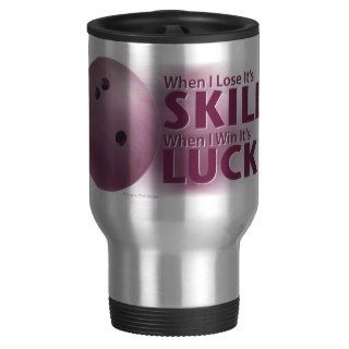 Lose Skill Win Luck Bowling Pink Mug