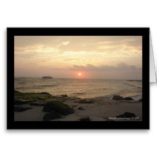 Cape May Point Setting Sun greeting card