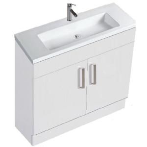 Dreamwerks 24 in. Contemporary Vanity in White with Marble Vanity Top in White V2H 600