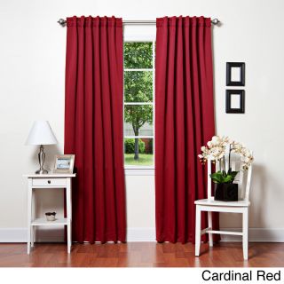 None Insulated Thermal Blackout 84 inch Curtain Panel Pair Red Size 52 x 84