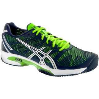ASICS GEL Solution Speed 2 Clay Court ASICS Mens Tennis Shoes Navy/Silver/Neon