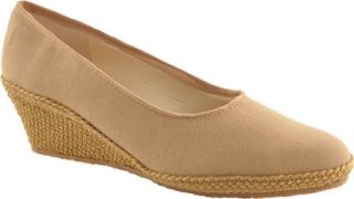 Womens Beacon Shoes Newport   Sand Canvas Slip on Shoes
