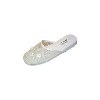 Mesh Chinese Slippers for weddings And Casual Wear (White) Shoes