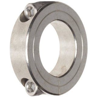 Climax Metal CR2C 125 S Clamping Collar, Corrosion Resistant, Stainless Steel, 1 1/4" Bore, 2 1/16" OD, 1/2" Width Clamp On Shaft Collars