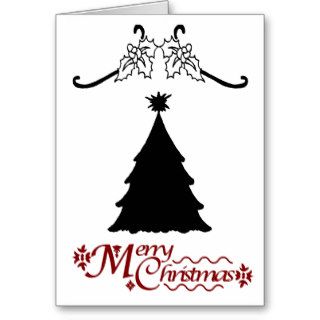 Silhouette Sensations, Christmas tree Greeting Card