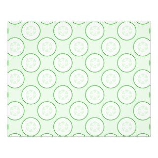 Cucumber Polka Dot Pattern. Full Color Flyer