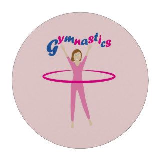 Fun Gymnastics text with Pink hula hooping girl Poker Chip Set