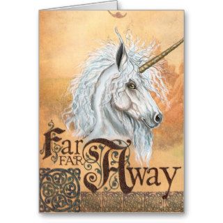 Far Away Unicorn Greeting Card