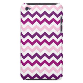 Violet and Pink Zig Zag Chevrons Pattern Barely There iPod Covers