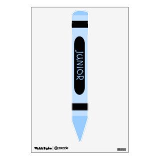 Personalized Baby Blue Crayon Room Decals