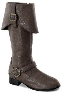 Child CARRIBEAN 118 Pirate Boots BROWN Large Clothing