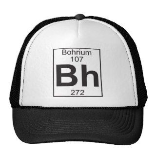 Element 107   bh (bohrium) hat