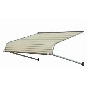NuImage Awnings 4 ft. 2500 Series Aluminum Door Canopy (16 in. H x 42 in. D) in Almond 25X7X4805XX05X
