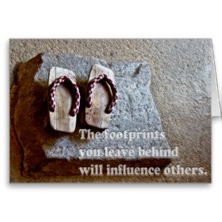 Footprints you leave behind greeting card