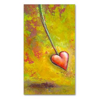 Heart in Motion   fun contemporary painting art Business Card Template