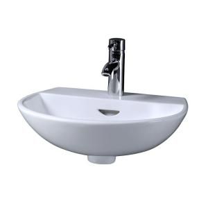 Barclay Products Reserva Wall Hung Bathroom Sink in White 4 341WH