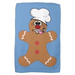 Silly Gingerbread Man Cookie Towels