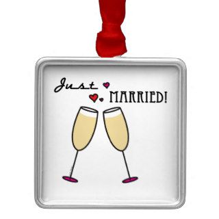 Just Married Christmas Ornament