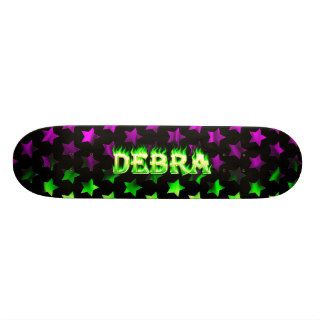 Debra green fire Skatersollie skateboard.