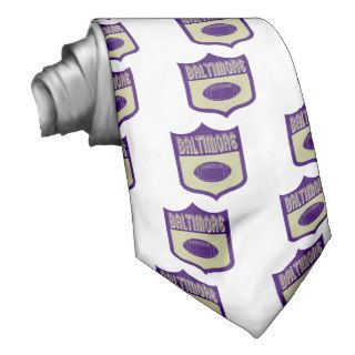 Custom Baltimore Shield Design Neck Tie