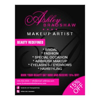Hair and Makeup Artist Monogram Promotional Flyer