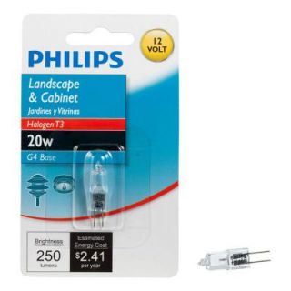 Philips 20 Watt Halogen T3 12 Volt Capsule Dimmable  Light Bulb 415661