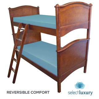 Select Luxury Reversible 6 inch Blue Bunk Bed Twin size Foam Mattress Select Luxury Mattresses