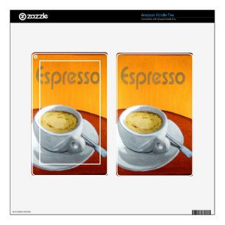 Vintage Espresso Coffee Kindle Fire Skin