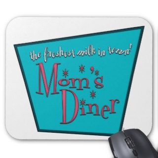 Mom's Diner Retro Pro Breastfeeding Design Mouse Pads