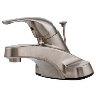 Pfister Pfirst Series Single Control 4" Centerset Bathroom Faucet in Brushed Nickel   Touch On Bathroom Sink Faucets  