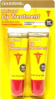 Good Sense Medicated Lip Treatment Twin Pack 0.35 Oz Each (144 Pack)  Lip Balms And Moisturizers  Beauty