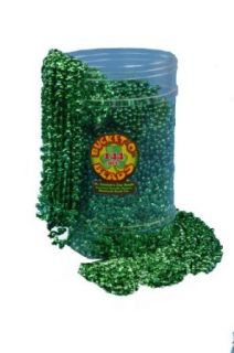 Forum St. Patrick's Day Bucket O Beads 144 piece Shamrock Bead Necklaces, Green, One Size Clothing