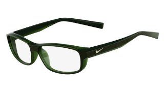Nike 7066 Eyeglasses (250) Brown/Green, 56mm Sports & Outdoors