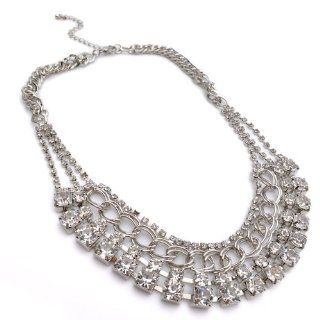 Kstyle Jewelry Clear Crystal Shiny Ladies Chocker Necklace N145 Jewelry