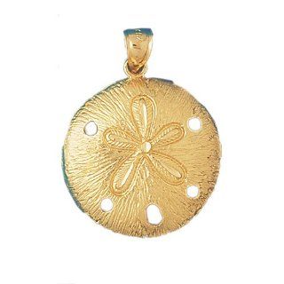 14K Gold Charm Pendant 7.4 Grams Nautical> Sand Dollars145 Necklace Jewelry