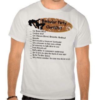 Bachelor Party Checklist T Shirt