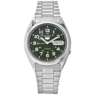 Seiko Men's '5 Automatic' Green Dial Stainless Steel Watch Seiko Men's Seiko Watches