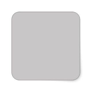 CCCCCC Light Gray Solid Color Background Square Sticker